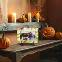 Thanksgiving Pumpkin 4x6 Wooden Photo Frame, Fall Orange Maple Picture Frame with Stand for Fall Gifts Desktop Use, Home Office Desk Decorations, Appreciation Gifts For Dad, Mom, Grandparents-83