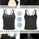 RUNNING GIRL Yoga Tank Tops for Women Built in Shelf Bra B/C Cups Strappy Back Activewear Workout Compression Tops (L)