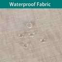 LORDTEX Burlap Linen Look Outdoor Curtains for Patio - 2 Panels Waterproof Sheer Curtains for Pergola, Porch, Cabana and Gazebo Grommet Indoor/Outdoor Voile Sheer Drapes (100 x 108 inch, Linen)