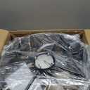 REDSTAR Flush Mount Caged Ceiling Fan with Lights, 20" Small Bladeless Ceiling Fans with Remote, Rustic Low Profile Ceiling Fans 6-Speeds Reversible Enclosed Ceiling Fan for Bedroom Kitchen Farmhouse (19.7 INCH, Black+Wood)