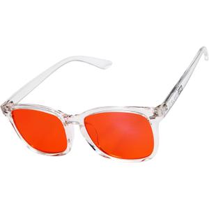 100% Blue Light Blocking Glasses - Women + Men - Better Sleep - Anti Eye Strain Protection - Computer Screens Gaming (B3 Clear Crystal)