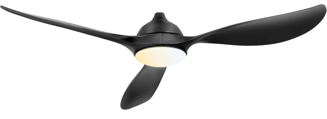 Modern 3 Black Ceiling Fan Blades, 13 Inches