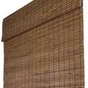 CHICOLOGY Bamboo Roman Shade, Cordless Light Filtering Woven Wood Window Treatment for Living Room, Dining Room, Kitchen & Office, Natural Bamboo Blinds for Boho Coastal Decor, Moose, 23" W x 64" H