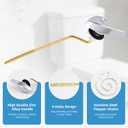 iFealClear Universal Toilet Handle Replacement Kit, Side/Angle Mount Toilet Flush Handle Compatible with Kohler K-GP30324-CP/TOTO/American Standard, Stainless Steel Flapper Chain, Chrome