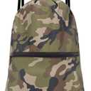 HOLYLUCK Drawstring Backpack Bag Sport Gym Sackpack (Jungle Camo)