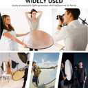 UTEBIT 43"/110cm Photography Reflector with Stand & Clamp, Collapsible Light Reflector with Bag 5 in 1 Multi Disc Translucent/Silver/Gold/White/Black Photography Reflector for Studio&Outdoor Lighting