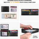 RUNBOX Wallet for Men Slim Rfid Leather 2 ID Window With Gift Box | Slim, Rfid, 2 ID Window, With Gift Box, Slim, Rfid