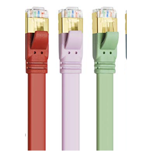 CAT 8 Ethernet Cable 1.5ft (5 Pack) Morandi Colors, High Speed Cat8 Cables Flat 40Gbps 2000MHz Internet Network Romantic RJ45 LAN SFTP Patch Cord for Gaming/PS5/PS4/PC/Router/Modem/Hub(1.5ft 5P)