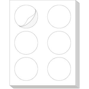 L LIKED 3'' Diameters Round Printable 150 Labels Sticker Labels for Laser/Inkjet Printer, Matte White Blank Circle Stickers for Jars,Packaging & Product Labeling (25 Sheets)