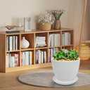 Vodotion Round Plastic Plant Saucers Set, 6-Pack, 7.6 Inches (6.4 Inch Base) Pot Drip Trays, Ideal for Indoor and Outdoor Home Garden Flower Pot Containers. (White)