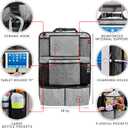 Helteko Backseat Car Organizer, Kick Mats Back Seat Protector with Touch Screen Tablet Holder, Organizer for Kids, Travel Accessories, Mat 9 Storage Pockets 2 Pack