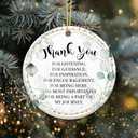 2 x Thank You Gift Ornament 2025 Appreciation Gift for Teacher, Mentor, Friend, or Coworker, Elegant Eucalyptus Keepsake with Inspirational Message, Gratitude Ornament for Christmas