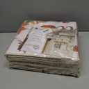 Ileading Fall Kitchen Rugs Set - 3 Piece Mats with Non Slip Backing, Washable Runner for Sink, Laundry, Hallway & Indoor Decoration (Striped Pumpkins)