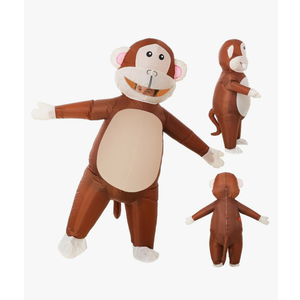 Deekin Monkey Costume Inflatable Adult 5-6 ft Monkey Costume Full Body Air Blow Costumes for Halloween Parties