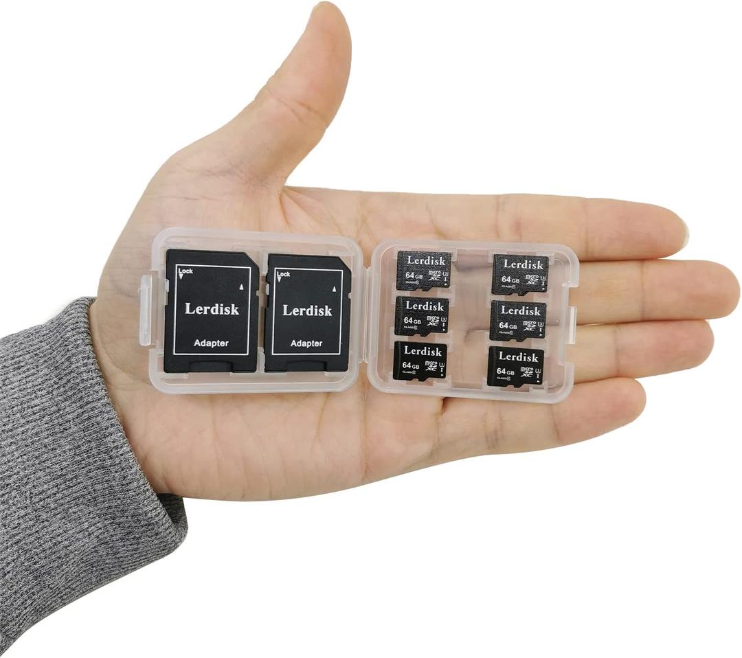Factory Wholesale Micro SD Card 64GB U3 Pack of 6 in Bulk MicroSDXC UHS-I C10 with SD Adapter Produced by Authorized Licencee(64GBX6)