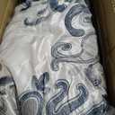 Madison Park Reversible Jacquard Quilted King Bedspread Set Navy, 5pc, Oversized King