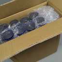 100 Pack Plastic Champagne Flutes, 4.5 oz Disposable Champagne Glass, Clear Plastic Cups, Toasting Glasses for Wedding, Party, Birthday, Cocktail Cups(Blue)