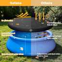 SAFANA 10ft Inflatable Pool Cover for Above Ground Pool [ Top Ring < 9.2ft ] Round Pool Cover for Inflatable Easy Set Pool with Elastic Band Swimming Pool Windproof Dustproof