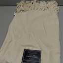 Americanflat 50x60 Throw Blanket - Soft and Breathable Cotton Throw Blanket for Couch, Bed, Chair - Decorative Blankets Perfect for Home, Office, or Outdoor Use - Cream Herringbone Design