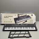 61 key piano keyboard - Electric Keyboard Piano with Microphone, Music Stand, Built-In Speakers - Portable Digital Piano for Beginners, Ideal Gift & Learning