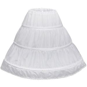 Abaowedding Girls' 3 Hoops Petticoat Full Slip Flower Girl Crinoline Skirt