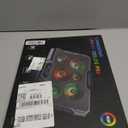 Laptop Cooling Pad, Laptop Cooler with 6 Quiet Fans RGB 7 Color Light for 15.6-17 Inch Laptop Cooling Fan Stand, Portable Slim USB Powered Gaming Laptop Cooling Pad, Switch Control Fan Speed(Black)