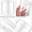 meekoo 3 Pcs Flower Acrylic Vase Cylinders Round Decorative 6 x 6 in, 5 x 5 in, 4 x 4 in Vase Break Resistant Acrylic Flower Cylinder for Centerpiece Home Wedding Decor(Classic)