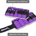 1 Pair 2 3 5 10 Lbs Adjustable Ankle Weights for Women Men Kids, Strength Training Wrist and Ankle Weights Sets for Gym, Fitness Workout, Running, Lifting - Black Grey Pink Blue Purple