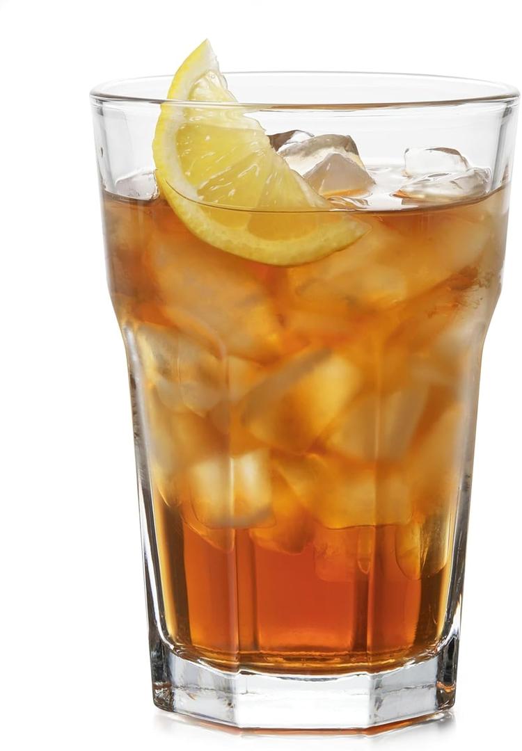 Libbey Gibraltar DuraTuff Juice Glasses, 14-Ounce, Set of 12, Durable Restaurant-Quality Glassware, Dishwasher Safe