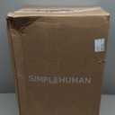 simplehuman 50 Liter / 13 Gallon Semi-Round Kitchen Step Trash Can with Secure Slide Lock, Grey Plastic (Gray)