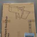 Suteck Backpack Beach Chair, 6-Positions Beach Chairs for Adults with Cooler Bag, Reclining Beach Chair with Cup Holder Folding Camping Chair for Sand Outdoor