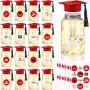 Phoncoo 16 Sets 2026 Graduation Table Decoration with LED Lights, Mason Jar Graduation Centerpieces for Tables with Grad Cap, Stickers for College High Middle School Grad Party Supplies Gifts(Red)