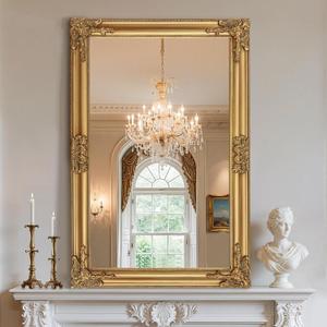 Vintage Gold Mirror for Wall, 30"x45" Antique Ornate Baroque Mirror