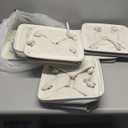 11 x 11 Inch Storage Cubes, 6 Pack Large Collapsible Fabric Storage Bin with Ropes, Foldable Storage Cubes for Home, Office,Closet, Clothes, Toys Organizer (White&Gray)