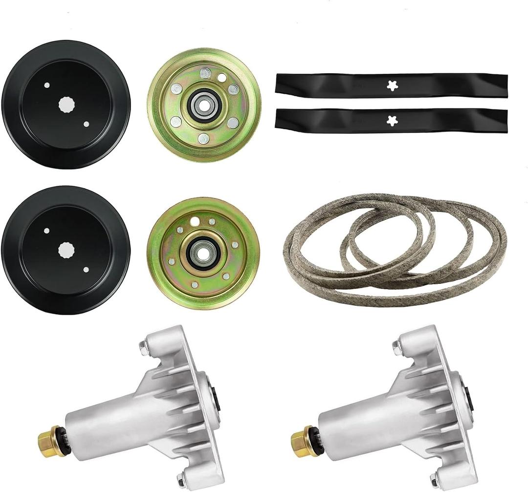 42" Deck Rebuild Kit for Husqvarna Craftsman LT1000 LT2000 with 2 Spindles 130794 532130794, 2 Blades 134149, Idler Pulley 131494, 95 1/2'' Belt 144959, Deck Rebuild Kit Fits for 134149 144959