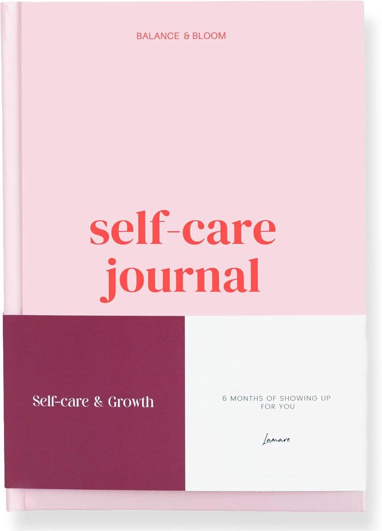 Lamare Self Care Journal for Women 6 Month Guided Self Love Workbook for Women for Mindfulness, Clarity & Intentional Living - Womens Self Care Gifts - Pink
