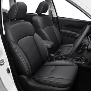 Custom Fit Seat Covers for Subaru Outback 2015 2016 2017 2018 2019 Full Set 5 Seats Waterproof Faux Leather Airbag Compatible Black