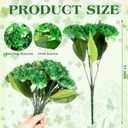 Inder 6 Pcs St. Patrick's Day Decorations Artificial Green Carnations Bulk Green White Silk Carnations Faux Bushes with Stems for Cemetery Wedding Bouquets Home Decor DIY