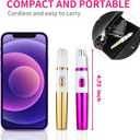 AREYZIN Nose Hiar Trimmer for Women,Ladies Painless Nose Trimmer Women,Eyebrow Facial Ear Hair Trimmer Hair Clippers Professional, Waterproof, Dual-Edge Blade, Purple