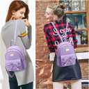 I IHAYNER Girls Bowknot Cute Leather Backpack Mini Backpack Purse for Women (Dark Apricot)