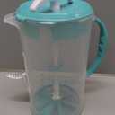 Dr. Brown's Baby Formula Mixing Pitcher with Adjustable Stopper, Locking Lid, & No Drip Spout, 32oz, BPA Free, Teal