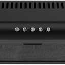 FIREGAS 36 Inch Black Under Cabinet Range Hood, 200 CFM Ducted/Ductless Convertible Kitchen Hood with 3-Speed Stove Vent Fan, LED Lights, Aluminum Filters & Charcoal Filters