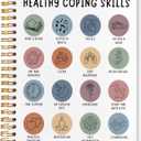 VIIJJUE Colorful Mental Health Notebook, Mental Health Journal for Women, Inspirational Quote Journals for Writing, Healthy Coping Skills Positive Hardcover Spiral Notebooks, 5.5x8.3 Inch