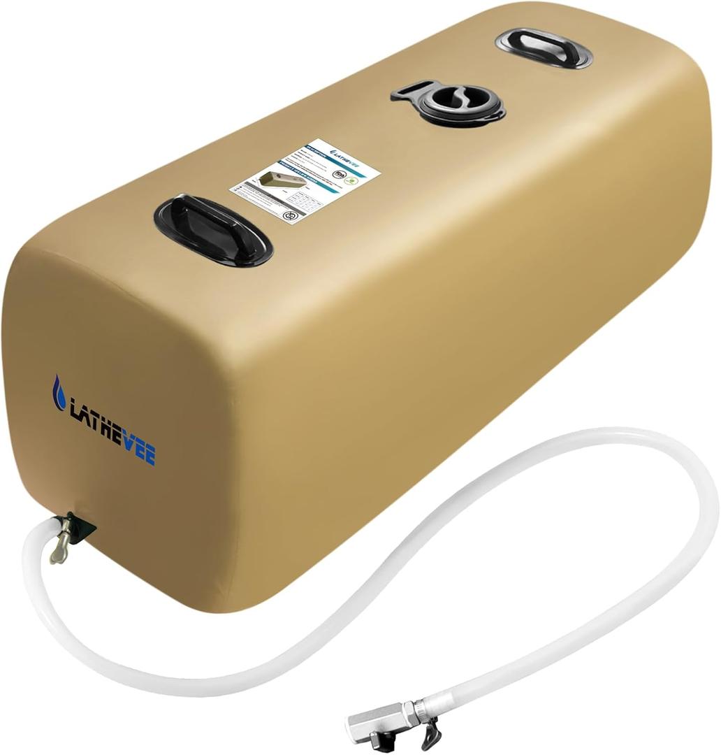 Drinking Water Storage Container,Portable Water Storage Bladder, RV Foldable Water Tank, Can Be Used for Storing Drinking Water, Camping, Traveling, Wilderness Survival Patrols, Etc. (50 gal, Yellow)