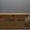 Compost Spreader 44 Inch Towable Peat Moss Spreader with Installation Accessories, Metal Mesh Roller Lawn Spreader for Top Soil, Manure, Mulch, Top Dressing - Garden Spreaders For Lawns