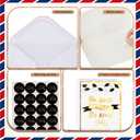 Eaasty Motiskyy 100 Pcs Graduation Card with Gold Foil Inspirational Congrats Grad Greeting, Black and Gold Graduation Congratulations Card 4 x 6 Inch with Envelope and Seal Sticker