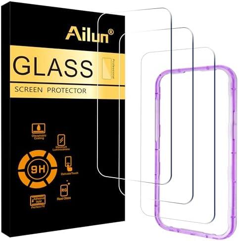 Ailun 3 Pack Screen Protector for iPhone 17 Pro Max [6.9 inch] with Installation Frame, Tempered Glass, Sensor Protection, Dynamic Island Compatible, Case Friendly