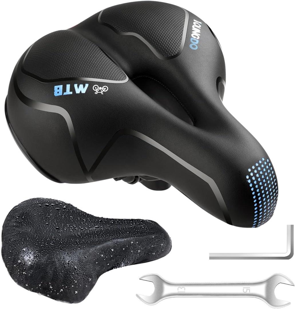 YOUNGDO Bike Seat, Bicycle Saddle Comfortable Soft Wide Road Bike Gel Saddles,Breathable Mountain Bike Seat,Suitable for MTB Mountain Bike,Folding Bike,Road Bike,Spinning Bike, Exercise Bikes (Blue) YOUNGDO Bike Seat, Bicycle Saddle Comfortable Soft Wide Road Bike Gel Saddles,Breathable Mountain Bike Seat,Suitable for MTB Mountain Bike,Folding Bike,Road Bike,Spinning Bike, Exercise Bikes (Blue)