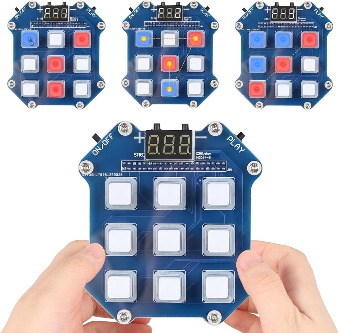 MIOYOOW 3-in1 Soldering Practice Kit, DIY Electronics Training Project with Multi-Modes, STEM Learning Solder Kit for Students and DIY Hobbyists