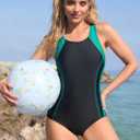 beautyin Women's One Piece Athletic Racerback Swimsuit Slimming Bathing Suit (XXL)